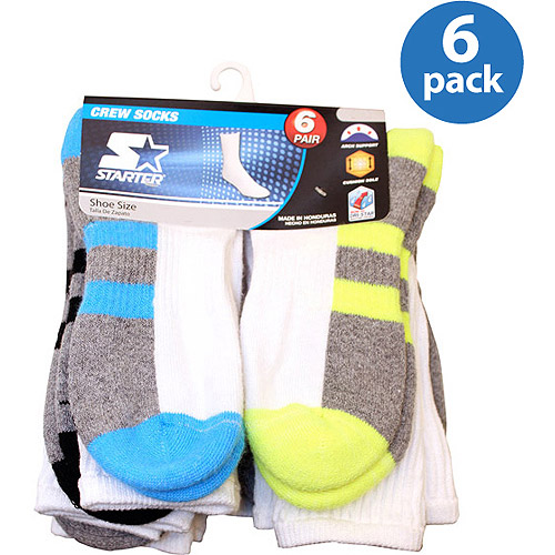 Starter Boys Crew Socks 6-Pack