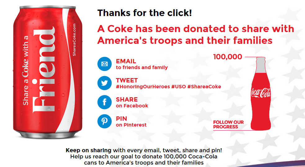 free coke for the troops