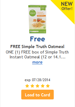 free oatmeal from Ralphs
