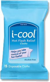 icool hot flash relief cloths