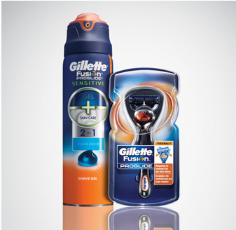 gillette fushion proglide razor and shaving cream