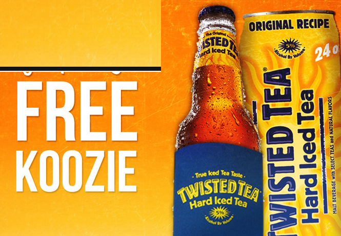 free twisted tea koozie