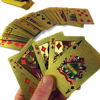 gold plated playing cards