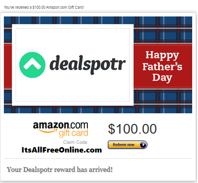 dealspotr 100 gift card