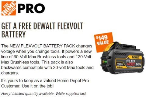 home depot free battery