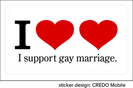 I support gay marriage sticker