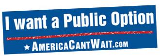 I Want A Public Option Sticker