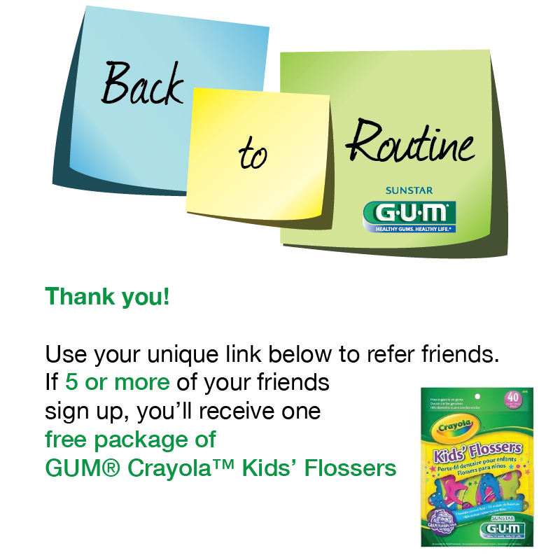 Free Sunstar Gum Crayola Kid’s Flossers