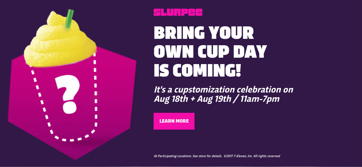 Bring Your Own Cup Day at 7Eleven