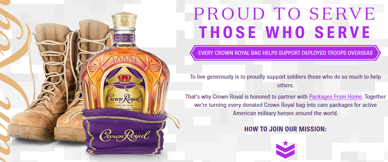 Free Crown Royal Military Package to the Troops