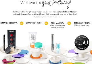 sephora free samples birthday